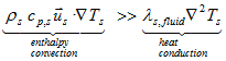 Heat transfer in liquids, simplification