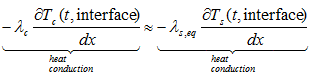 Boundary conditions at the interface, approximation