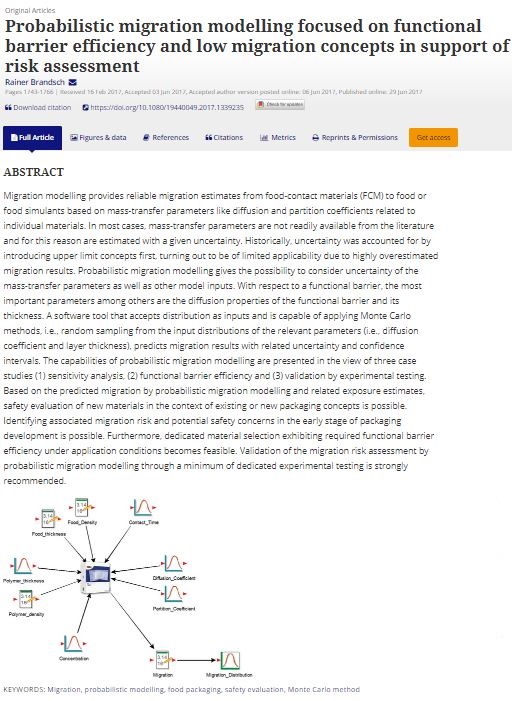 Migration Modelling Probabilistic migration modelling focused on functional barrier ...