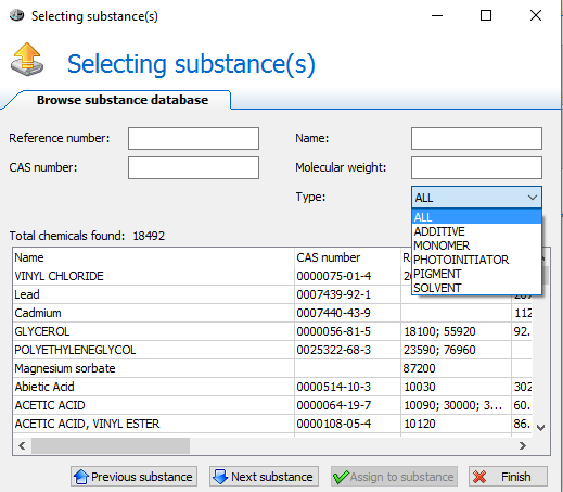 migrant-database-additive-monomer-photoinitiator-pigment-solvent