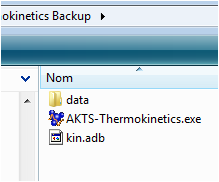 Files to backup before proceeding with the AKTS-Thermokinetics upgrade